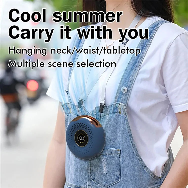 T11 Donut Shape Multifunction Mini Cooling Fan Portable Summer Fan Cooler with Neck Rope