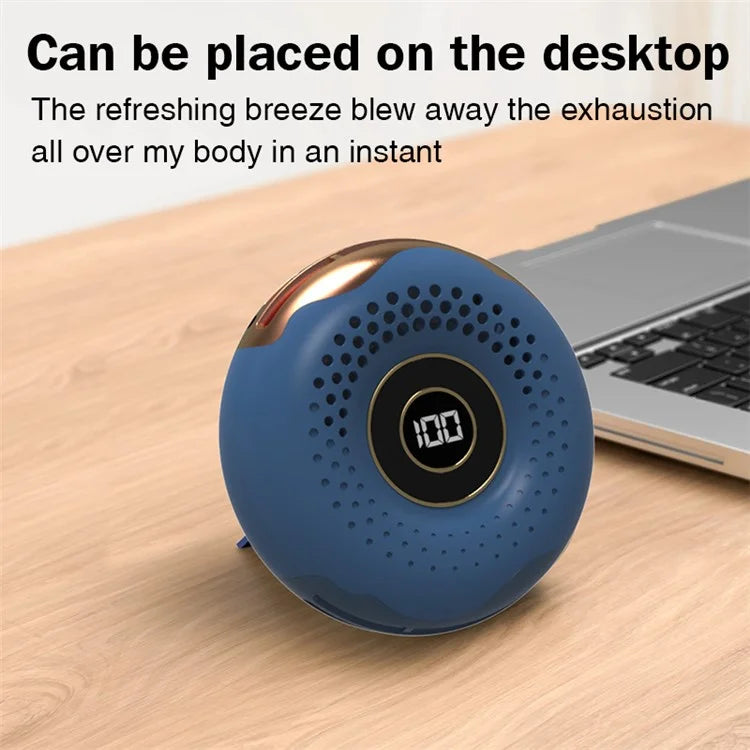 T11 Donut Shape Multifunction Mini Cooling Fan Portable Summer Fan Cooler with Neck Rope