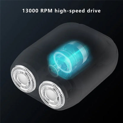 T3 Portable Electric Razor Zinc Alloy Waterproof Rechargeable Cordless Beard Shaver