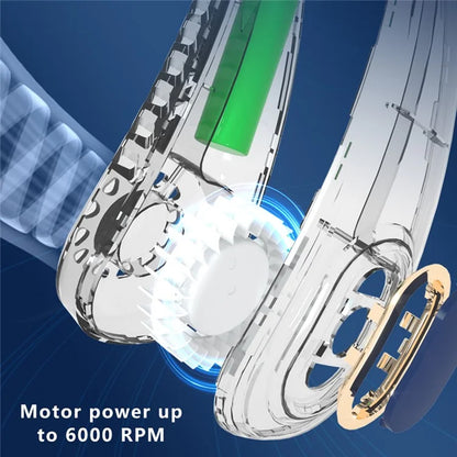 5 Gears Adjustable Neck Hanging Fan Brushless Motor Cooling Fan with Digital Display