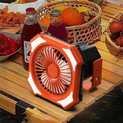 Multi-function Outdoor Camping Emergency Light Power Bank Remote Control Fan with Hook