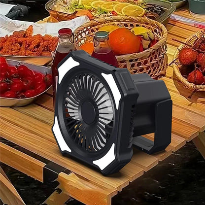 Multi-function Outdoor Camping Emergency Light Power Bank Remote Control Fan with Hook