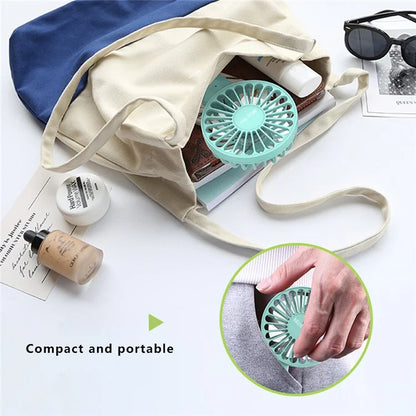 808 Rechargeable Handheld Fan Summer Cooler Desktop Cooling Fan