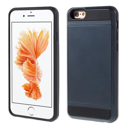 Card Holder PC TPU Hybrid Phone Cover for iPhone 6s Plus / 6 Plus