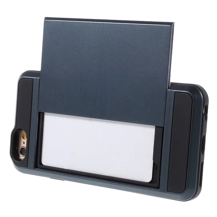 Card Holder PC TPU Hybrid Phone Cover for iPhone 6s Plus / 6 Plus