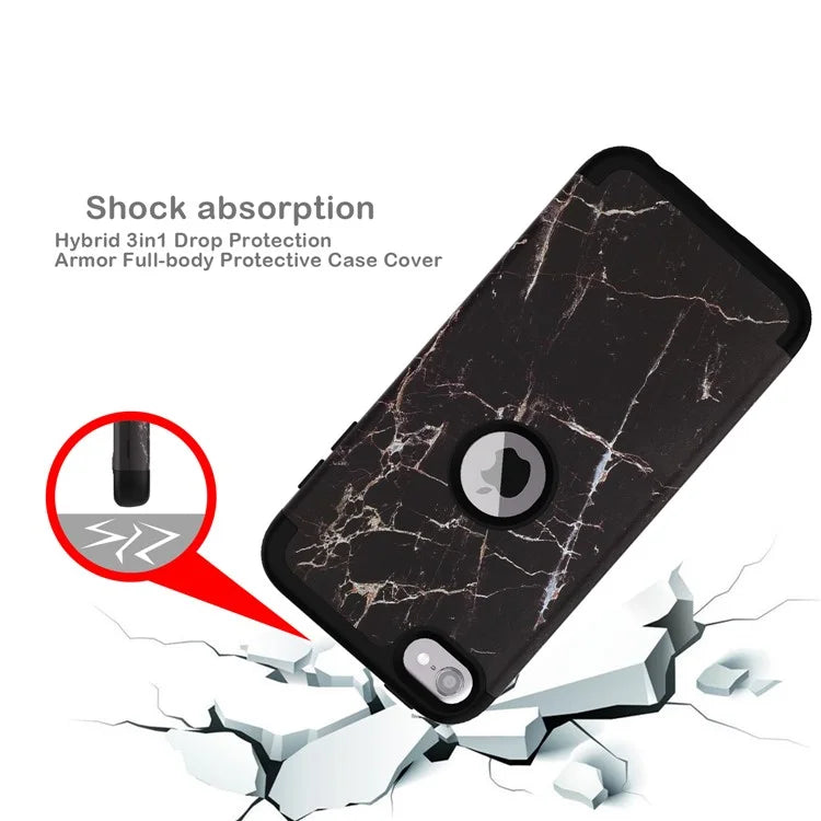 Anti-dust Detachable Shockproof Silicone + PC Combo Back Phone Cover Shell for iPod Touch (2019) / Touch 6 Marble Pattern