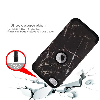 Anti-dust Detachable Shockproof Silicone + PC Combo Back Phone Cover Shell for iPod Touch (2019) / Touch 6 Marble Pattern