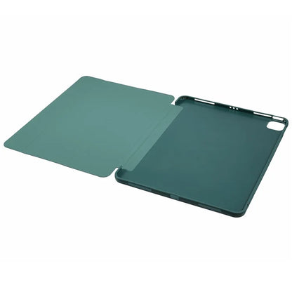 Tri-Fold Stand Smart Wake  /  Sleep TPU Leather Tablet Cover for iPad Air 13 (2024)  /  Pro 12.9 (2022) (2021) (2020) - Dark Green
