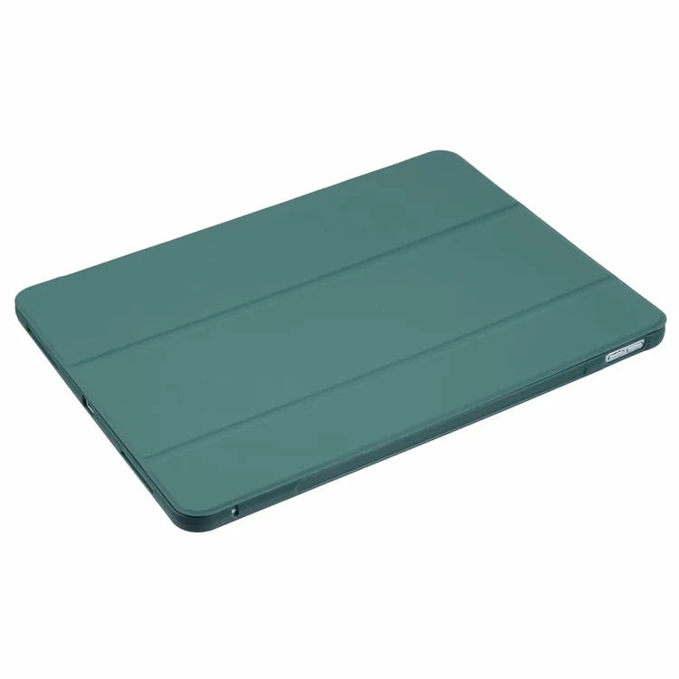 Tri-Fold Stand Smart Wake  /  Sleep TPU Leather Tablet Cover for iPad Air 13 (2024)  /  Pro 12.9 (2022) (2021) (2020) - Dark Green