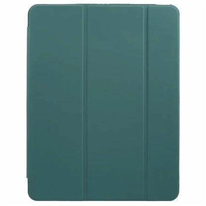 Tri-Fold Stand Smart Wake  /  Sleep TPU Leather Tablet Cover for iPad Air 13 (2024)  /  Pro 12.9 (2022) (2021) (2020) - Dark Green