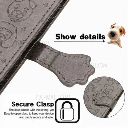 Imprinting Cat Dog Pattern Design Magnetic Leather Stand Case for iPhone 11 6.1-inch