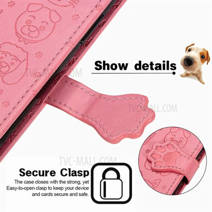 Imprinting Cat Dog Pattern Design Magnetic Leather Stand Case for iPhone 11 6.1-inch