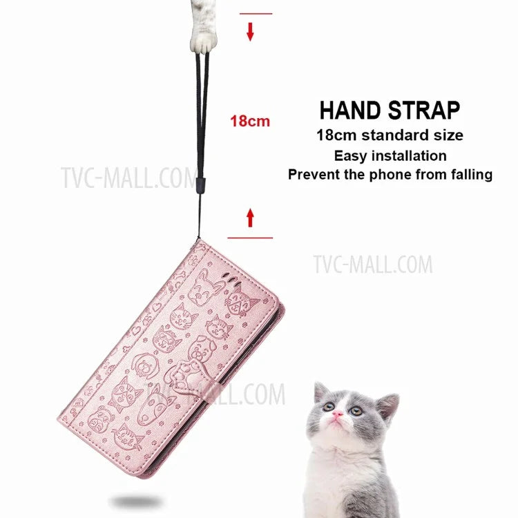 Imprinting Cat Dog Pattern Design Magnetic Leather Stand Case for iPhone 11 6.1-inch