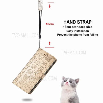 Imprinting Cat Dog Pattern Design Magnetic Leather Stand Case for iPhone 11 6.1-inch