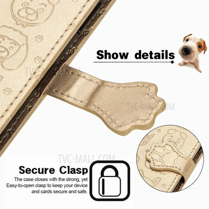 Imprinting Cat Dog Pattern Design Magnetic Leather Stand Case for iPhone 11 6.1-inch
