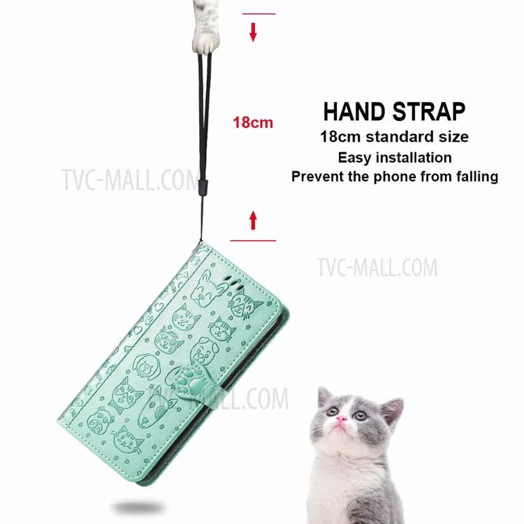 Imprinting Cat Dog Pattern Design Magnetic Leather Stand Case for iPhone 11 6.1-inch