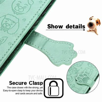 Imprinting Cat Dog Pattern Design Magnetic Leather Stand Case for iPhone 11 6.1-inch