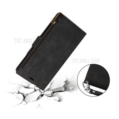 Kickstand Leather Phone Case Cover with Zipper Wallet for iPhone 12 /12 Pro