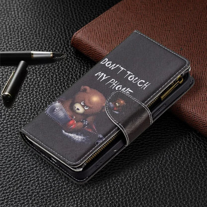 BF03 Stylish Pattern Printing 360° Protection Leather Stand Phone Cover with Wrist Strap and Zippered Wallet for iPhone 13 Pro Max 6.7 inch
