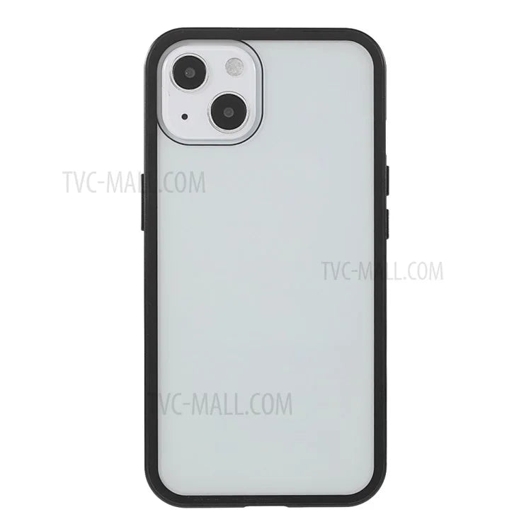 Anti-Drop Clear Light Full Coverage Metal Frame + Double-Sided Tempered Glass Magnetic Absorption Phone Case for iPhone 13 mini 5.4 inch
