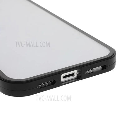 Anti-Drop Clear Light Full Coverage Metal Frame + Double-Sided Tempered Glass Magnetic Absorption Phone Case for iPhone 13 mini 5.4 inch