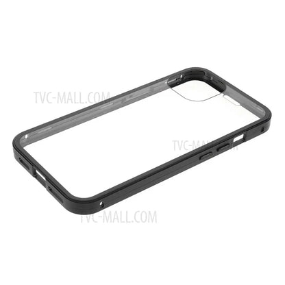 Anti-Drop Clear Light Full Coverage Metal Frame + Double-Sided Tempered Glass Magnetic Absorption Phone Case for iPhone 13 mini 5.4 inch