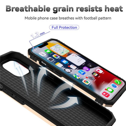 For iPhone 14 Plus Case PC + TPU Shockproof Kickstand Phone Cover with Slide Camera Lid