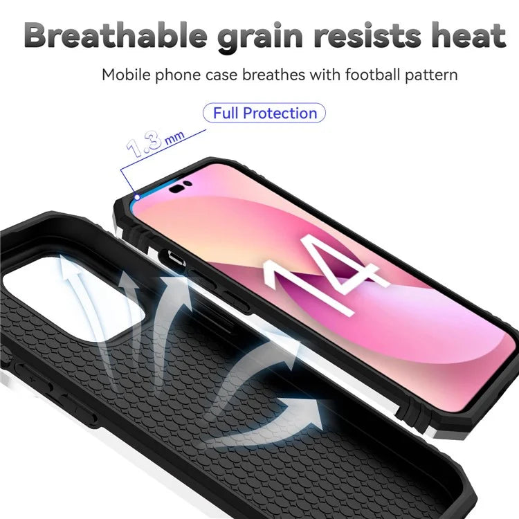 For iPhone 14 Pro Max Case Anti-drop PC+TPU Kickstand Phone Cover with Slide Camera Lid