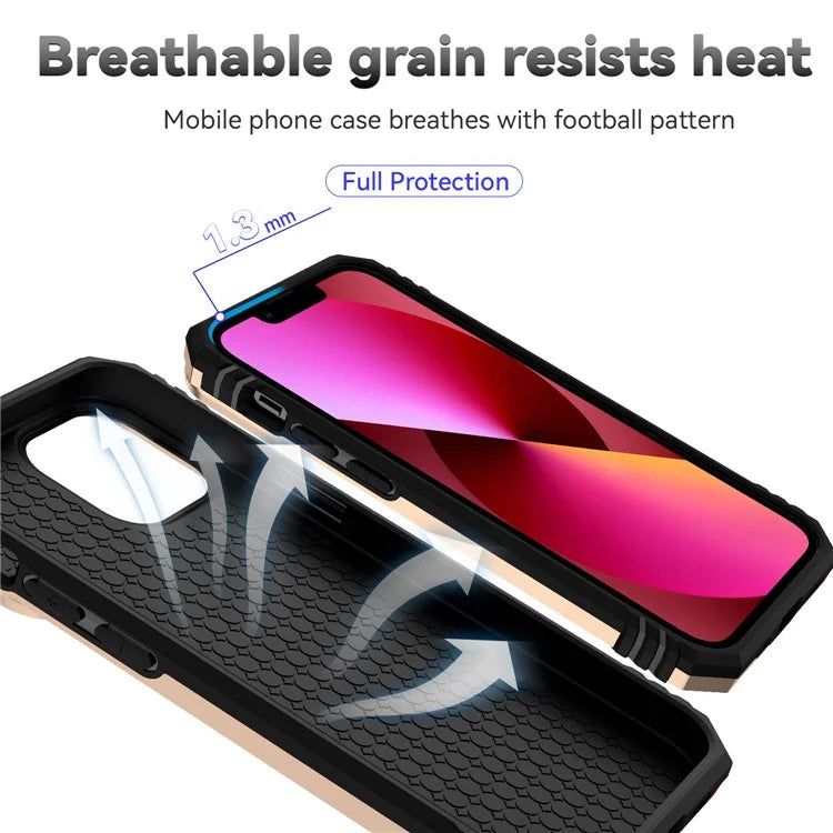 For iPhone 14 Pro Case PC + TPU Ring Kickstand Phone Cover with Slide Camera Shield