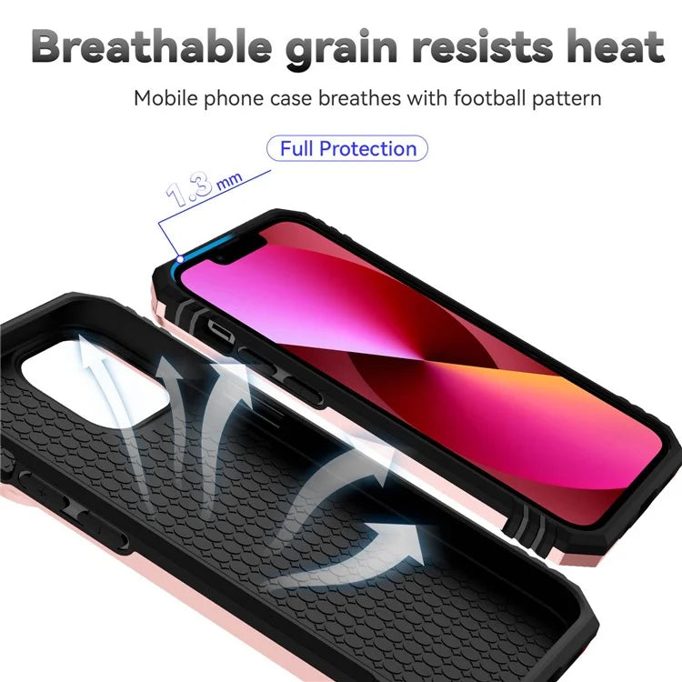 For iPhone 14 Pro Case PC + TPU Ring Kickstand Phone Cover with Slide Camera Shield