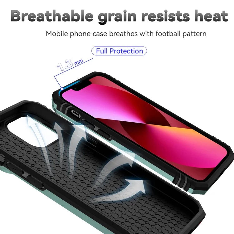 For iPhone 14 Pro Case PC + TPU Ring Kickstand Phone Cover with Slide Camera Shield