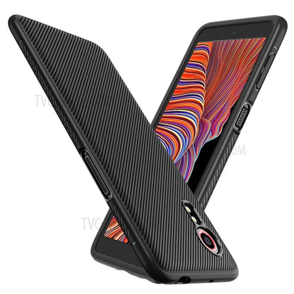 Jazz Series Twill Texture Flexible Super Slim Thicken TPU Case for Samsung Galaxy Xcover 5