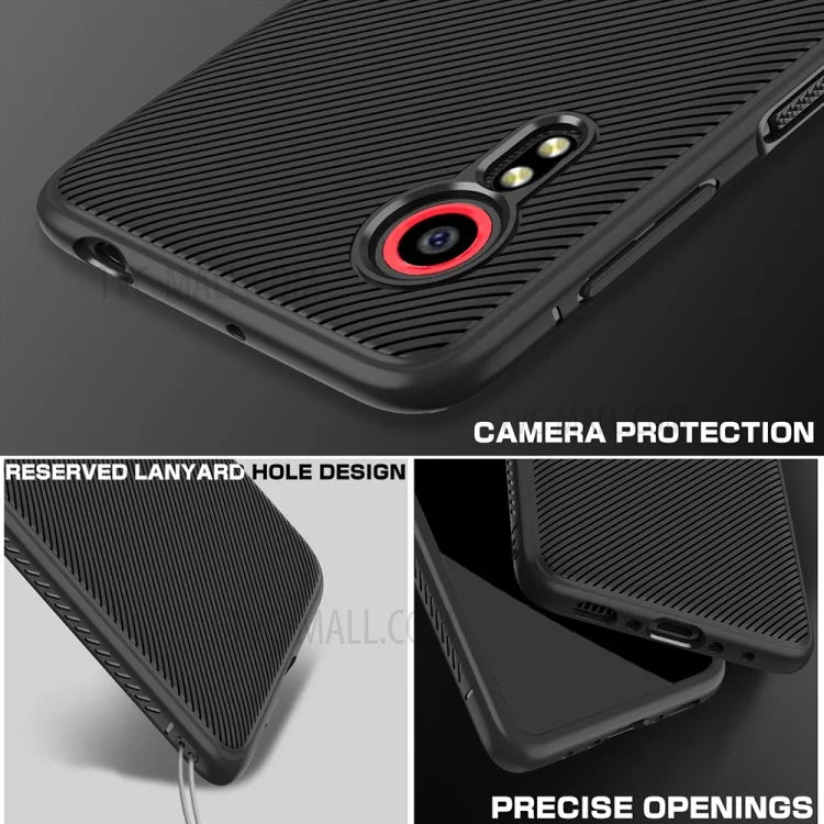 Jazz Series Twill Texture Flexible Super Slim Thicken TPU Case for Samsung Galaxy Xcover 5