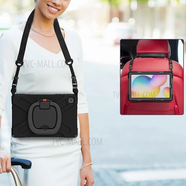 For Samsung Galaxy Tab S6 Lite (2020) P610, P615 / S6 Lite (2022) / (2024) P620 Case Kickstand Tablet Cover with Shoulder Strap