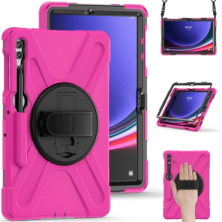 Case for Samsung Galaxy Tab S9 FE+ / S9+ / S8+ / S7+ / S7 FE T730 T735 T736B T736N Tablet Cover with Shoulder Strap