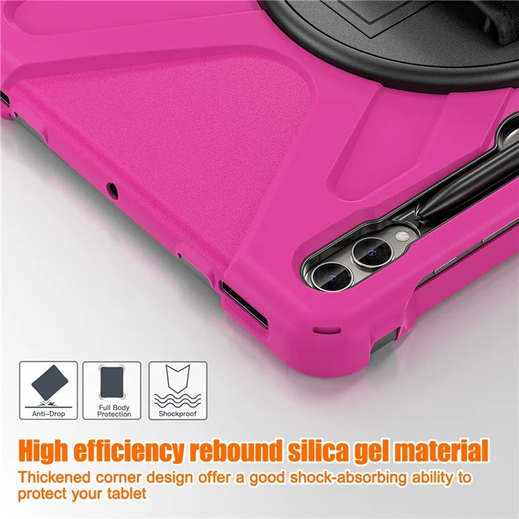 Case for Samsung Galaxy Tab S9 FE+ / S9+ / S8+ / S7+ / S7 FE T730 T735 T736B T736N Tablet Cover with Shoulder Strap