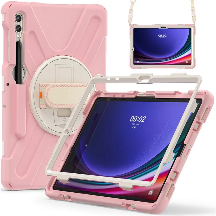 Case for Samsung Galaxy Tab S9 FE+ / S9+ / S8+ / S7+ / S7 FE T730 T735 T736B T736N Tablet Cover with Shoulder Strap