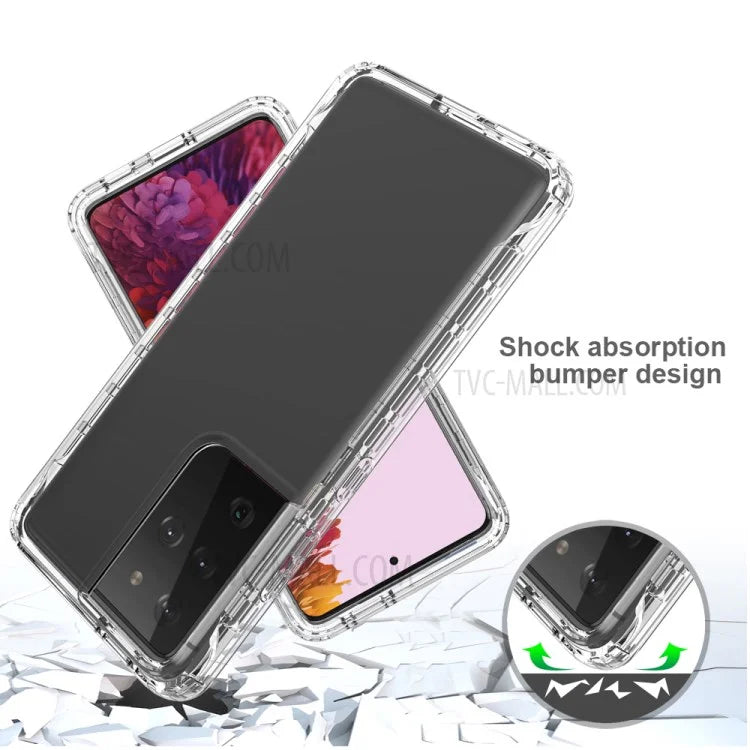 Detachable 2-in-1 Scratch-proof Transparent Gradient Color Clear TPU + PC Shell for Samsung Galaxy S21 Ultra 5G