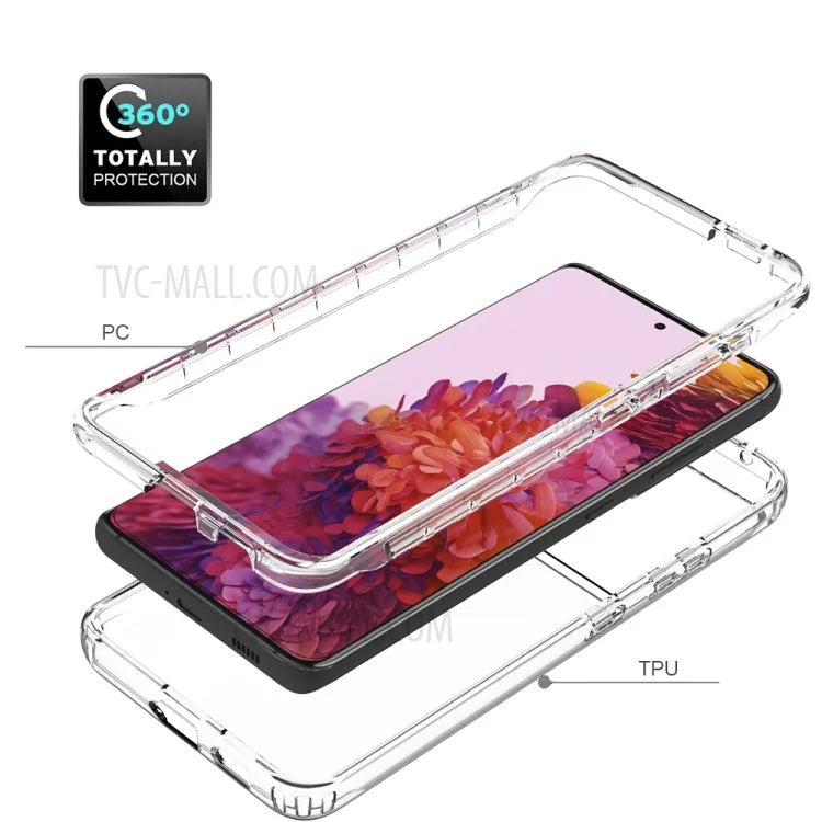 Detachable 2-in-1 Scratch-proof Transparent Gradient Color Clear TPU + PC Shell for Samsung Galaxy S21 Ultra 5G
