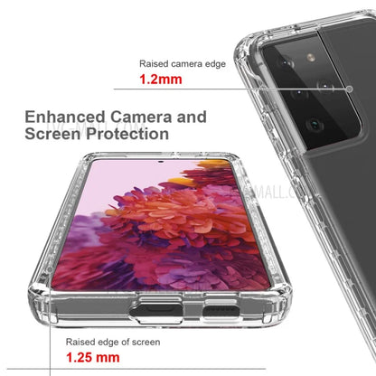 Detachable 2-in-1 Scratch-proof Transparent Gradient Color Clear TPU + PC Shell for Samsung Galaxy S21 Ultra 5G