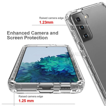 Detachable 2-in-1 Transparent Gradient Color Clear TPU + PC Shell for Samsung Galaxy S21 5G/4G