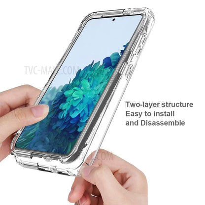 Detachable 2-in-1 Transparent Gradient Color Clear TPU + PC Shell for Samsung Galaxy S21 5G/4G