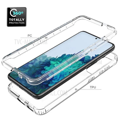 Detachable 2-in-1 Transparent Gradient Color Clear TPU + PC Shell for Samsung Galaxy S21 5G/4G
