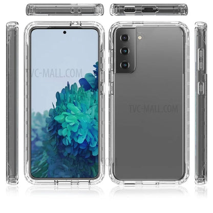 Detachable 2-in-1 Transparent Gradient Color Clear TPU + PC Shell for Samsung Galaxy S21 5G/4G