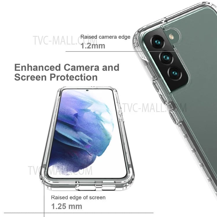 For Samsung Galaxy S22+ 5G TPU + PC Anti-drop Mobile Phone Case Detachable 2-in-1 Design Clear Gradient Color Phone Shell