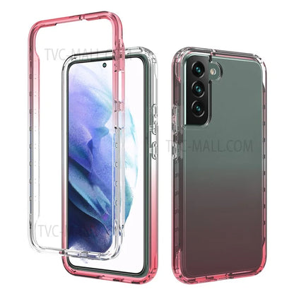 For Samsung Galaxy S22+ 5G TPU + PC Anti-drop Mobile Phone Case Detachable 2-in-1 Design Clear Gradient Color Phone Shell