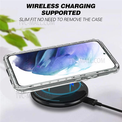 For Samsung Galaxy S22+ 5G TPU + PC Anti-drop Mobile Phone Case Detachable 2-in-1 Design Clear Gradient Color Phone Shell