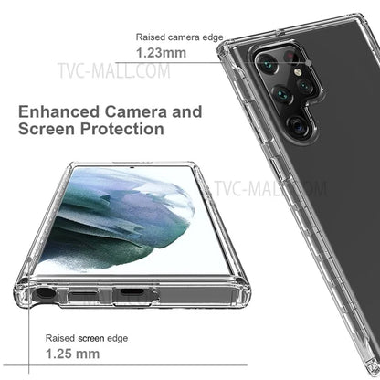 For Samsung Galaxy S22 Ultra 5G TPU + PC Anti-scratch Cell Phone Case Detachable 2-in-1 Design Clear Gradient Color Cover