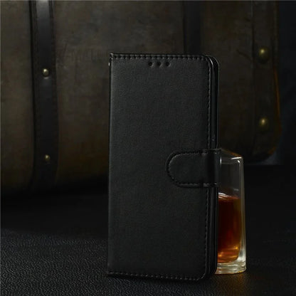 Solid Color Shockproof Magnetic Closure Flip Leather Protective Wallet Shell Stand Case for Samsung Galaxy S22 Ultra 5G