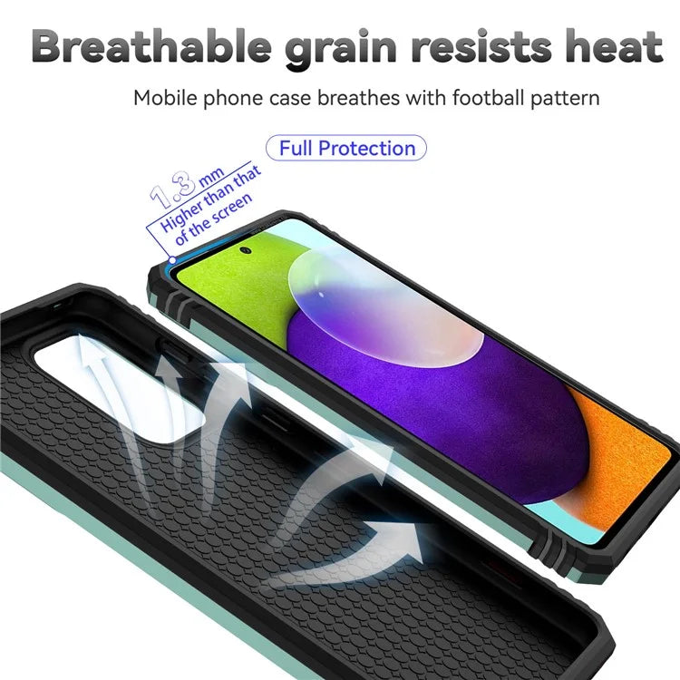 For Samsung Galaxy A73 5G Case Ring Kickstand PC+TPU Phone Cover with Slide Lens Lid